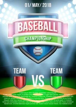 Background for posters baseball stadium game announcement. Vector イラスト素材