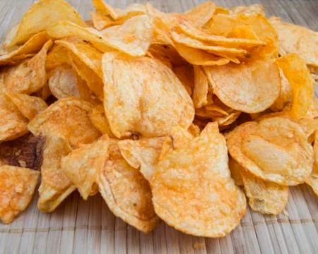 Background potato chips Stock Photos