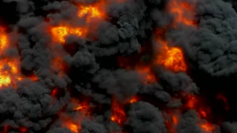 Background of Powerful fire strikes upward as a swirling wall. Stock Footage 148990834