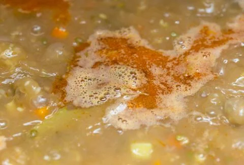 The background is preparing a delicious soup Stock Photos