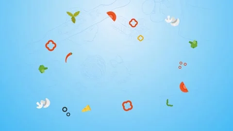 Background for presentation of food, pizza Video stock 149250679