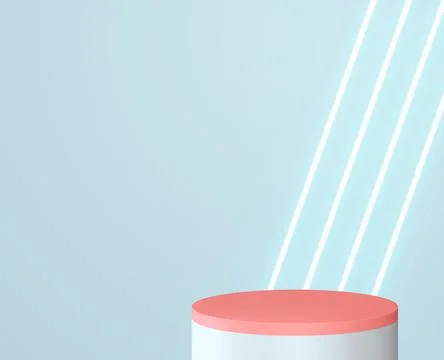 Background presentation mock up with Realistic 3d render podium. Round stage  Stock Illustration