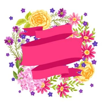 Background with pretty flowers. Stock Illustration