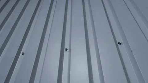 Background of profiled thin sheet metal Stock Footage 125610335