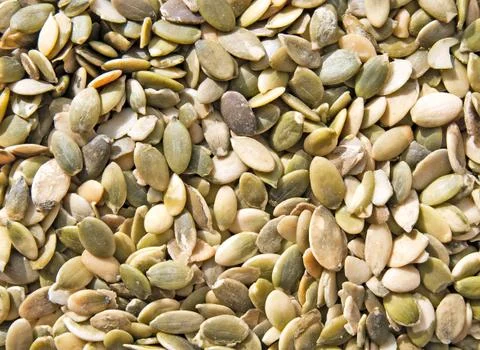 Background from the pumpkin seeds Stock Photos