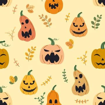 Background with pumpkins for Halloween Stock Illustration