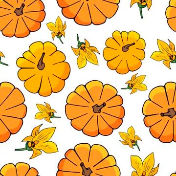 Background with pumpkins Stock Illustration