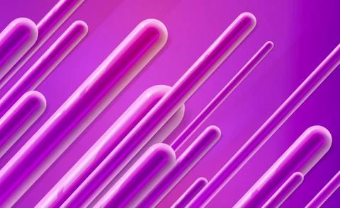 Background purple 3D glossy rounded stripes. Light-violet vector cover 스톡 일러스트