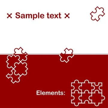 Background with puzzle elements Stock Illustration