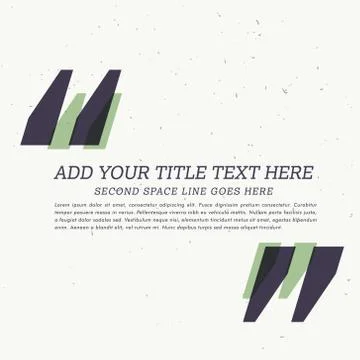 Background with quotation mark and space for your text Stock Illustration