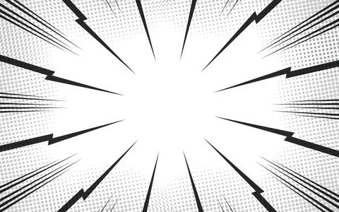 Background of radial lines for comic books. Manga speed frame, superhero ac.. Illustrazione stock