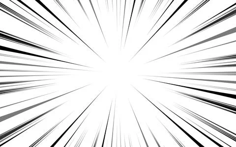 Background of radial lines for comic books. Black and white. Vector illustr.. Illustrazione stock