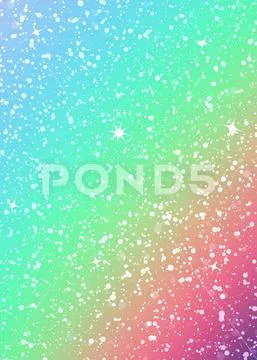 Background with rainbow and stars Stock Illustration