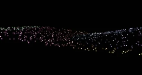 Background rainbow wave particles movement. Motion abstract universe colorfull Stock Footage 102892187
