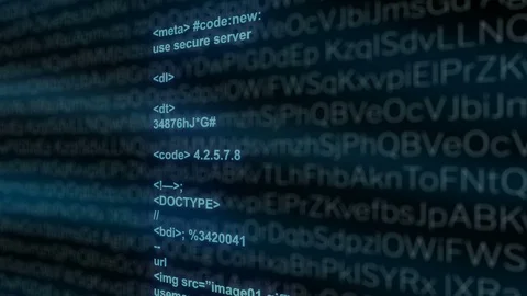 Background with random digital text in code Stock Footage 97742364