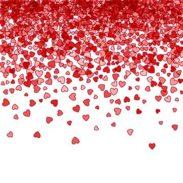 Background of random falling hearts Stock Illustration