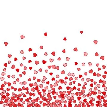 Background of random falling hearts Stock Illustration