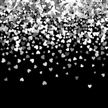 Background of random falling hearts Stock Illustration