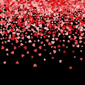 Background of random falling hearts Stock Illustration