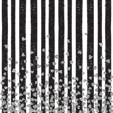 Background of random falling hearts Stock Illustration