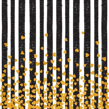 Background of random falling hearts Stock Illustration