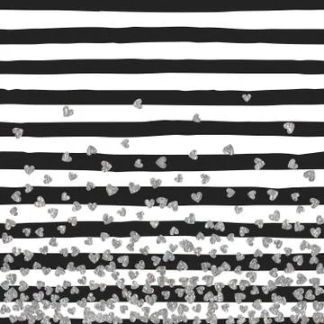 Background of random falling hearts Stock Illustration