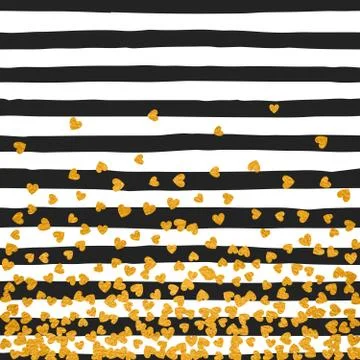 Background of random falling hearts Stock Illustration