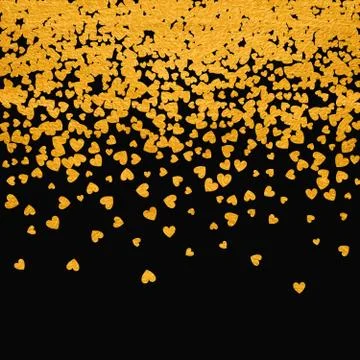 Background of random falling hearts Stock Illustration