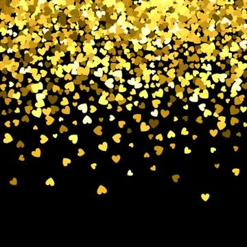 Background of random falling hearts Stock Illustration