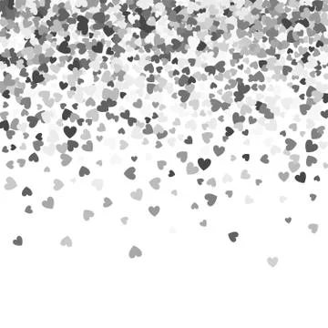 Background of random falling hearts Stock Illustration