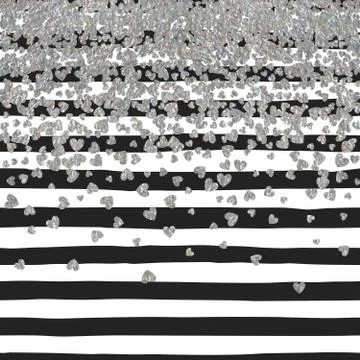 Background of random falling hearts Stock Illustration