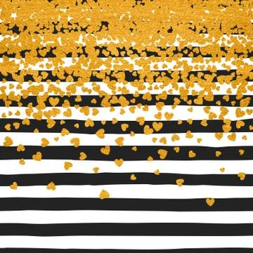 Background of random falling hearts Stock Illustration