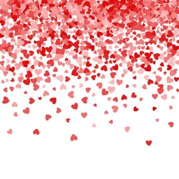 Background of random falling hearts Stock Illustration