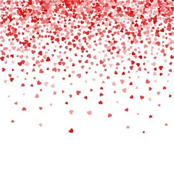 Background of random falling hearts Stock Illustration