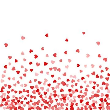 Background of random falling hearts Stock Illustration