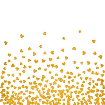 Background of random falling hearts Stock Illustration