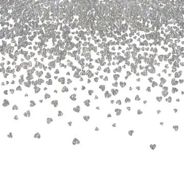 Background of random falling hearts Stock Illustration