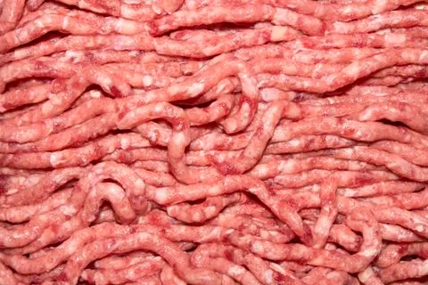 Background of raw minced meat.Texture of minced meat. Stock Photos