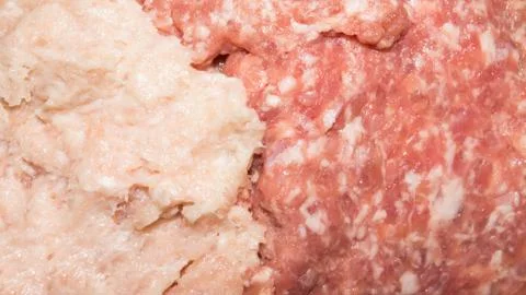 Background of raw minced meat.Texture of minced meat. Stock Photos