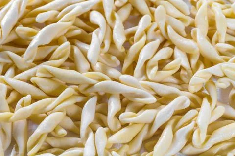 Background of raw strozzapreti Stock Photos
