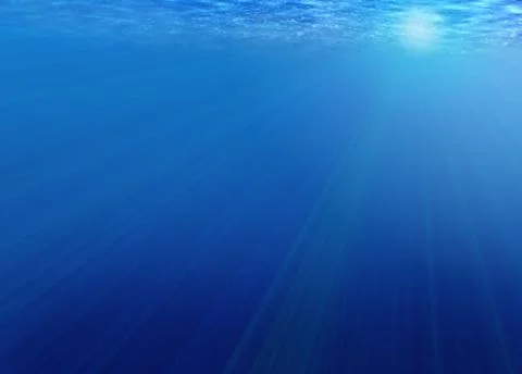Background - rays of light under water Stock Illustration