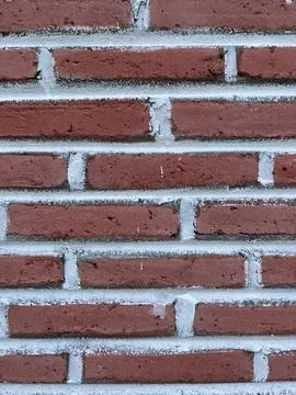 Background of realistic red brick wall image texture. Stock Photos