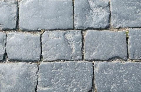 Background of rectangular paving cobblestones of square Stock Photos