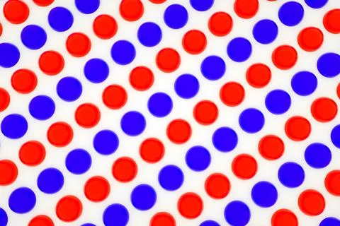 Background of red and blue hemispheres. 3d render illustration Stock Illustration
