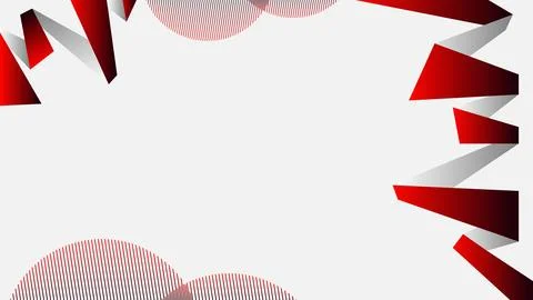 Background Red and White Abstract Design Featuring Geometric Shapes and Pat.. Stock Illustration