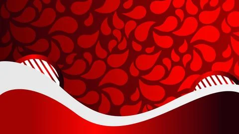 Background red and white with a wave pattern Stock Illustration