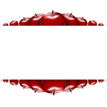 Background with red apples. Stock Illustration