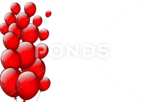 Background with red balloons Stock-Illustration
