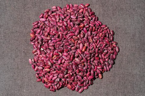 Background from red beans, nutritious vegetable protein, top view Stock Photos