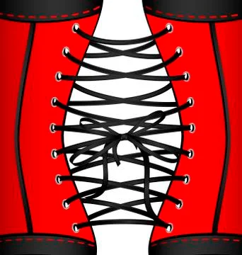 Background red black corset Illustrazione stock